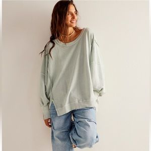 Free People We The Free Camden Sweatshirt in Seaglass